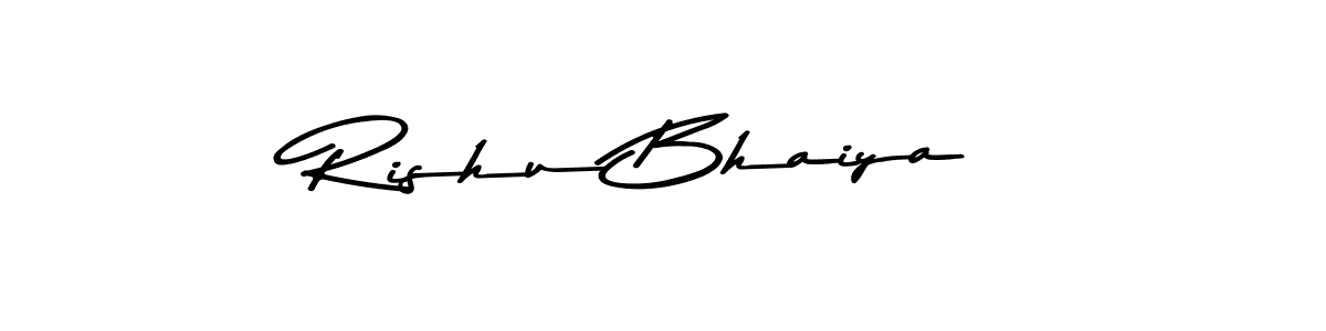 Design your own signature with our free online signature maker. With this signature software, you can create a handwritten (Asem Kandis PERSONAL USE) signature for name Rishu Bhaiya. Rishu Bhaiya signature style 9 images and pictures png
