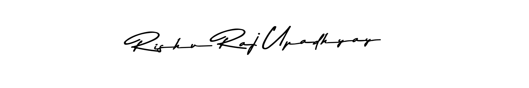 How to make Rishu Raj Upadhyay name signature. Use Asem Kandis PERSONAL USE style for creating short signs online. This is the latest handwritten sign. Rishu Raj Upadhyay signature style 9 images and pictures png