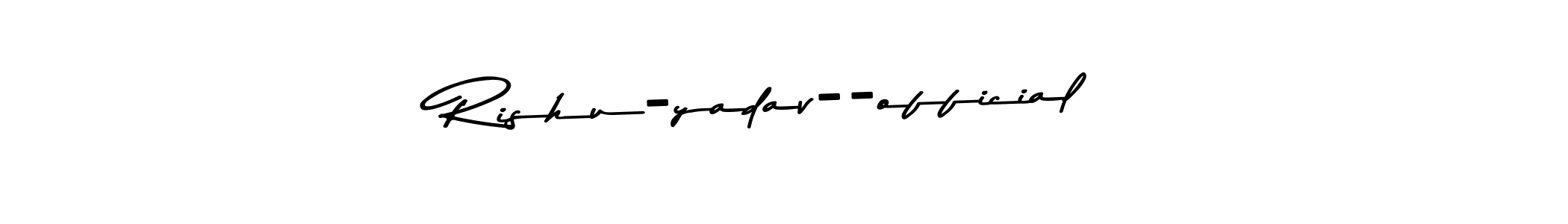 Use a signature maker to create a handwritten signature online. With this signature software, you can design (Asem Kandis PERSONAL USE) your own signature for name Rishu-yadav--official. Rishu-yadav--official signature style 9 images and pictures png
