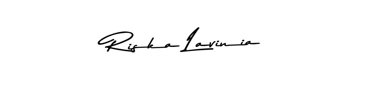 You should practise on your own different ways (Asem Kandis PERSONAL USE) to write your name (Riska Lavinia) in signature. don't let someone else do it for you. Riska Lavinia signature style 9 images and pictures png