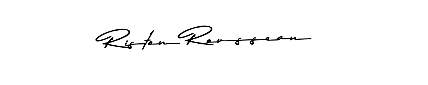 It looks lik you need a new signature style for name Riston Roussean. Design unique handwritten (Asem Kandis PERSONAL USE) signature with our free signature maker in just a few clicks. Riston Roussean signature style 9 images and pictures png