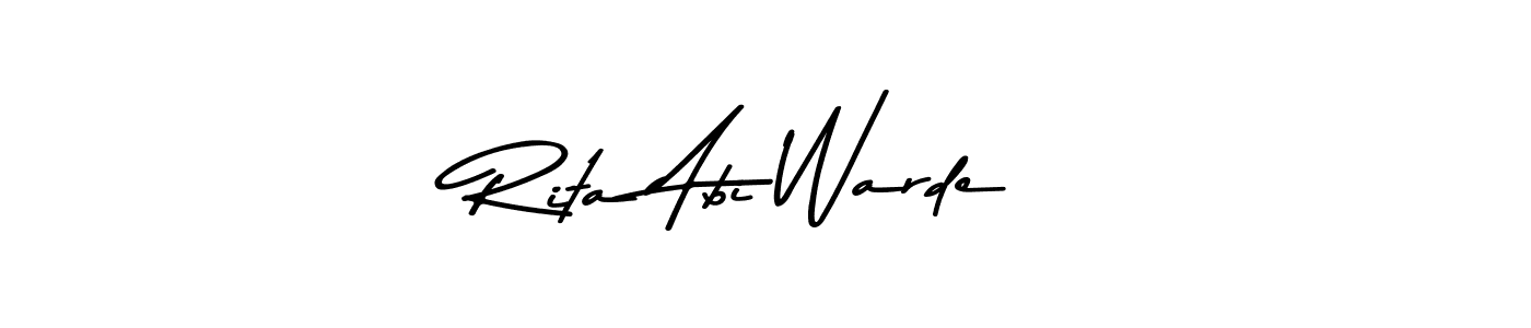 Create a beautiful signature design for name Rita Abi Warde. With this signature (Asem Kandis PERSONAL USE) fonts, you can make a handwritten signature for free. Rita Abi Warde signature style 9 images and pictures png