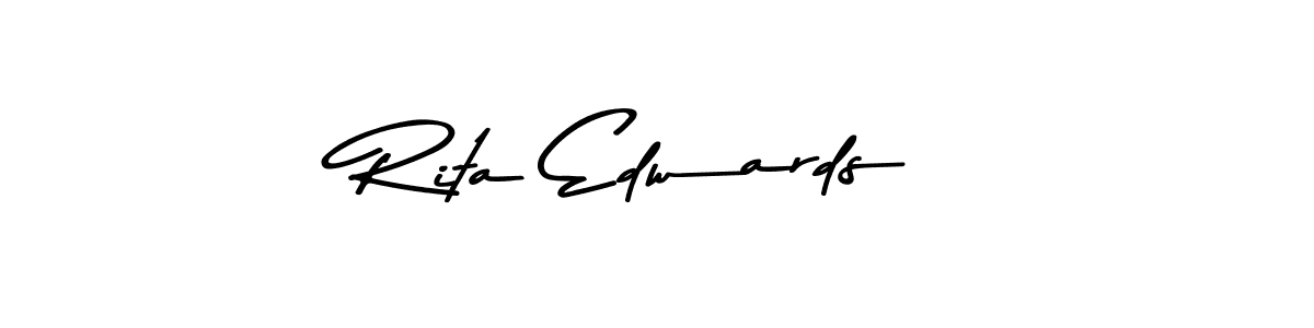 How to make Rita Edwards name signature. Use Asem Kandis PERSONAL USE style for creating short signs online. This is the latest handwritten sign. Rita Edwards signature style 9 images and pictures png