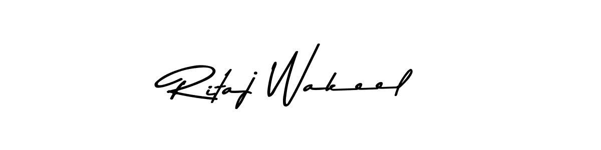 Also You can easily find your signature by using the search form. We will create Ritaj Wakeel name handwritten signature images for you free of cost using Asem Kandis PERSONAL USE sign style. Ritaj Wakeel signature style 9 images and pictures png