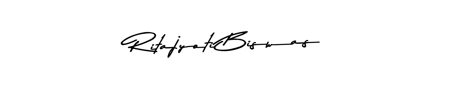 Create a beautiful signature design for name Ritajyoti Biswas. With this signature (Asem Kandis PERSONAL USE) fonts, you can make a handwritten signature for free. Ritajyoti Biswas signature style 9 images and pictures png