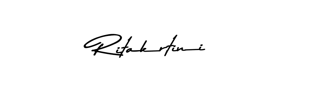 Create a beautiful signature design for name Ritakrtini. With this signature (Asem Kandis PERSONAL USE) fonts, you can make a handwritten signature for free. Ritakrtini signature style 9 images and pictures png