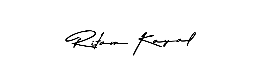 Design your own signature with our free online signature maker. With this signature software, you can create a handwritten (Asem Kandis PERSONAL USE) signature for name Ritam Kayal. Ritam Kayal signature style 9 images and pictures png