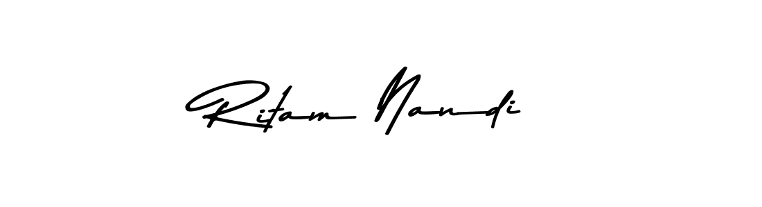 Ritam Nandi stylish signature style. Best Handwritten Sign (Asem Kandis PERSONAL USE) for my name. Handwritten Signature Collection Ideas for my name Ritam Nandi. Ritam Nandi signature style 9 images and pictures png