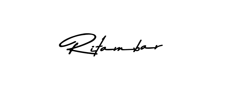 Make a beautiful signature design for name Ritambar. With this signature (Asem Kandis PERSONAL USE) style, you can create a handwritten signature for free. Ritambar signature style 9 images and pictures png