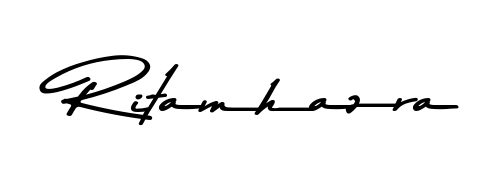 Create a personalized artistic stamp with Ritamhazra in Asem Kandis PERSONAL USE font. Perfect for visual artists, designers, and influencers. Ritamhazra signature style 9 images and pictures png