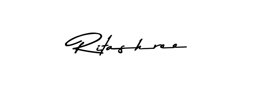 How to make Ritashree name signature. Use Asem Kandis PERSONAL USE style for creating short signs online. This is the latest handwritten sign. Ritashree signature style 9 images and pictures png