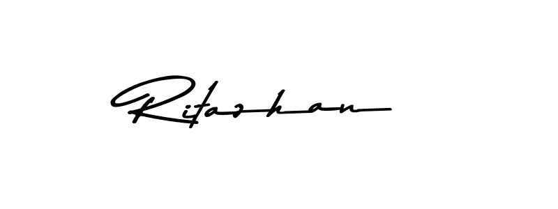 Create a beautiful signature design for name Ritazhan. With this signature (Asem Kandis PERSONAL USE) fonts, you can make a handwritten signature for free. Ritazhan signature style 9 images and pictures png
