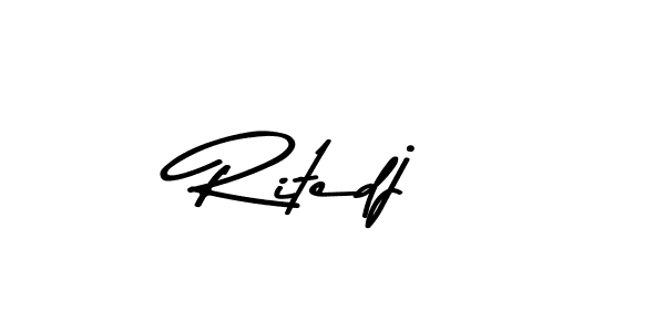 How to make Ritedj name signature. Use Asem Kandis PERSONAL USE style for creating short signs online. This is the latest handwritten sign. Ritedj signature style 9 images and pictures png