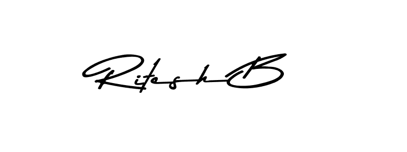 Best and Professional Signature Style for Ritesh B. Asem Kandis PERSONAL USE Best Signature Style Collection. Ritesh B signature style 9 images and pictures png