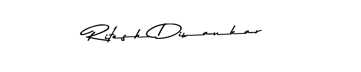 How to make Ritesh Diwankar signature? Asem Kandis PERSONAL USE is a professional autograph style. Create handwritten signature for Ritesh Diwankar name. Ritesh Diwankar signature style 9 images and pictures png