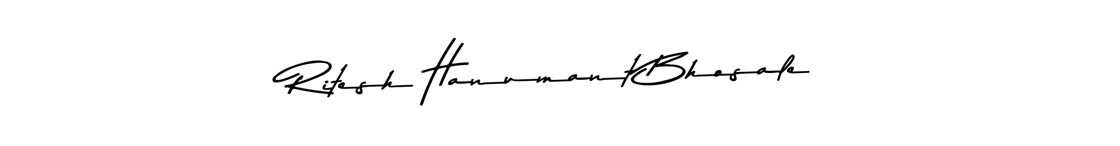 Create a beautiful signature design for name Ritesh Hanumant Bhosale. With this signature (Asem Kandis PERSONAL USE) fonts, you can make a handwritten signature for free. Ritesh Hanumant Bhosale signature style 9 images and pictures png
