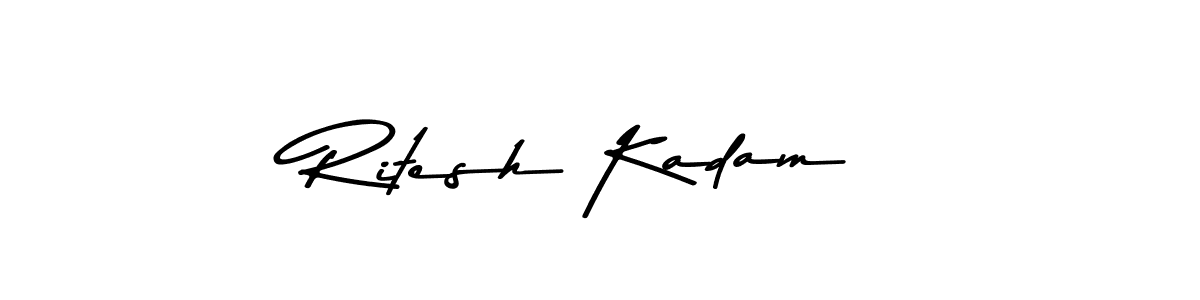 Also You can easily find your signature by using the search form. We will create Ritesh Kadam name handwritten signature images for you free of cost using Asem Kandis PERSONAL USE sign style. Ritesh Kadam signature style 9 images and pictures png