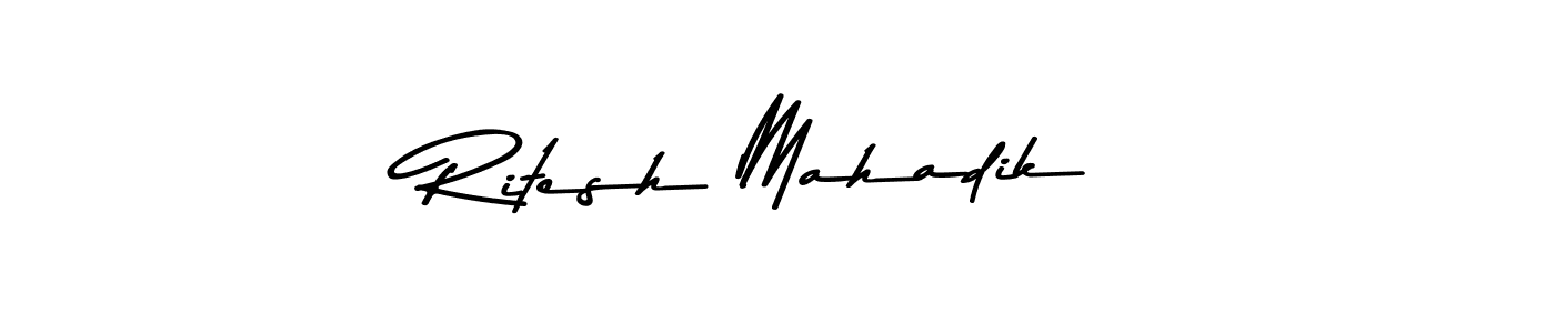 Also we have Ritesh Mahadik name is the best signature style. Create professional handwritten signature collection using Asem Kandis PERSONAL USE autograph style. Ritesh Mahadik signature style 9 images and pictures png