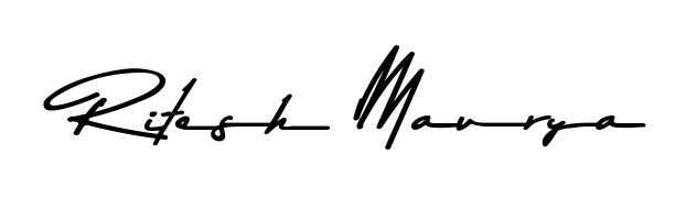 Make a beautiful signature design for name Ritesh Maurya. Use this online signature maker to create a handwritten signature for free. Ritesh Maurya signature style 9 images and pictures png