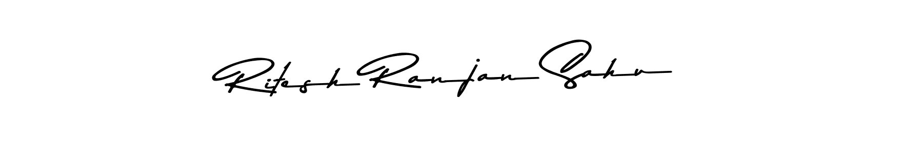 How to make Ritesh Ranjan Sahu name signature. Use Asem Kandis PERSONAL USE style for creating short signs online. This is the latest handwritten sign. Ritesh Ranjan Sahu signature style 9 images and pictures png