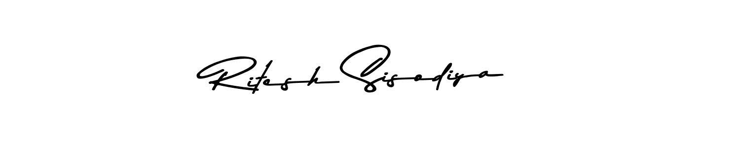 Asem Kandis PERSONAL USE is a professional signature style that is perfect for those who want to add a touch of class to their signature. It is also a great choice for those who want to make their signature more unique. Get Ritesh Sisodiya name to fancy signature for free. Ritesh Sisodiya signature style 9 images and pictures png