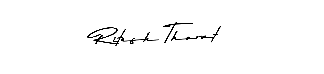 Create a beautiful signature design for name Ritesh Thorat. With this signature (Asem Kandis PERSONAL USE) fonts, you can make a handwritten signature for free. Ritesh Thorat signature style 9 images and pictures png