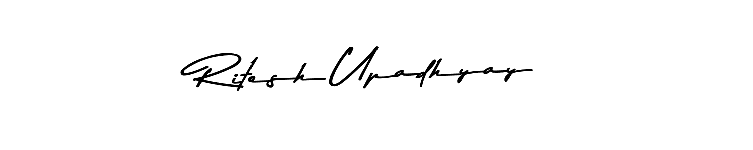 Make a beautiful signature design for name Ritesh Upadhyay. With this signature (Asem Kandis PERSONAL USE) style, you can create a handwritten signature for free. Ritesh Upadhyay signature style 9 images and pictures png