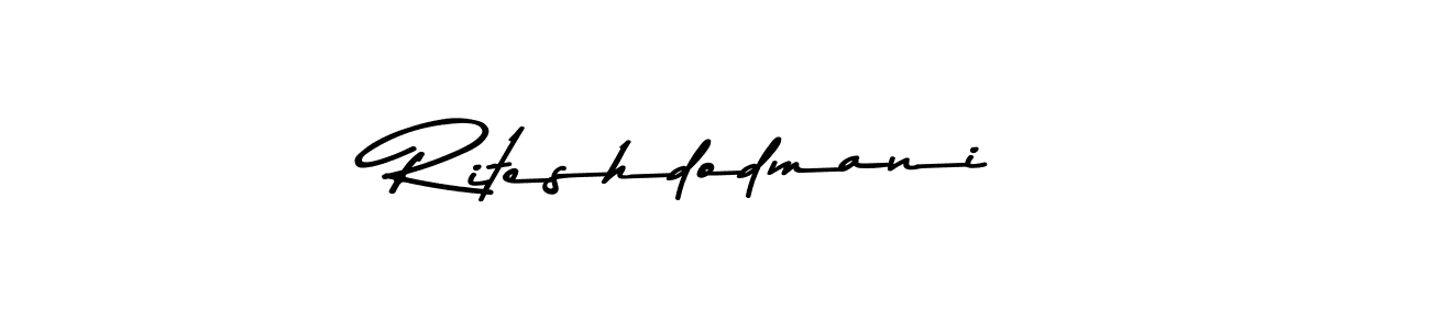 Also You can easily find your signature by using the search form. We will create Riteshdodmani name handwritten signature images for you free of cost using Asem Kandis PERSONAL USE sign style. Riteshdodmani signature style 9 images and pictures png