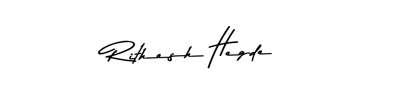 Make a beautiful signature design for name Rithesh Hegde. With this signature (Asem Kandis PERSONAL USE) style, you can create a handwritten signature for free. Rithesh Hegde signature style 9 images and pictures png