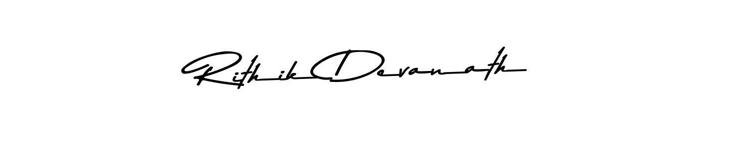 Design your own signature with our free online signature maker. With this signature software, you can create a handwritten (Asem Kandis PERSONAL USE) signature for name Rithik Devanath. Rithik Devanath signature style 9 images and pictures png
