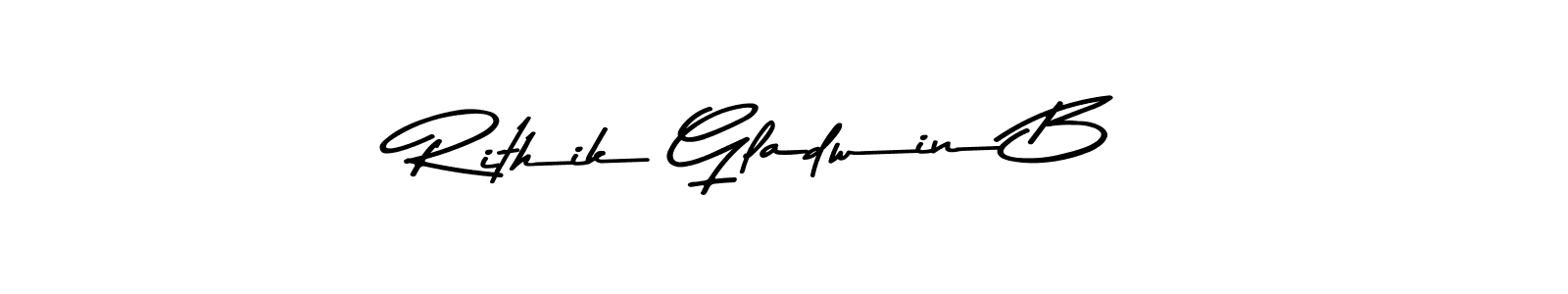 Make a beautiful signature design for name Rithik Gladwin B. Use this online signature maker to create a handwritten signature for free. Rithik Gladwin B signature style 9 images and pictures png