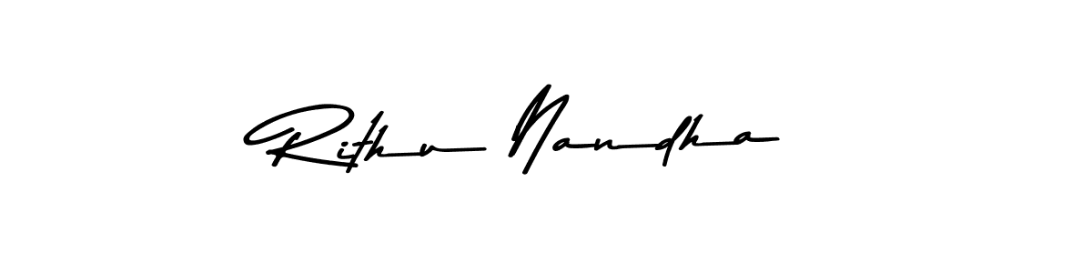 Rithu Nandha stylish signature style. Best Handwritten Sign (Asem Kandis PERSONAL USE) for my name. Handwritten Signature Collection Ideas for my name Rithu Nandha. Rithu Nandha signature style 9 images and pictures png
