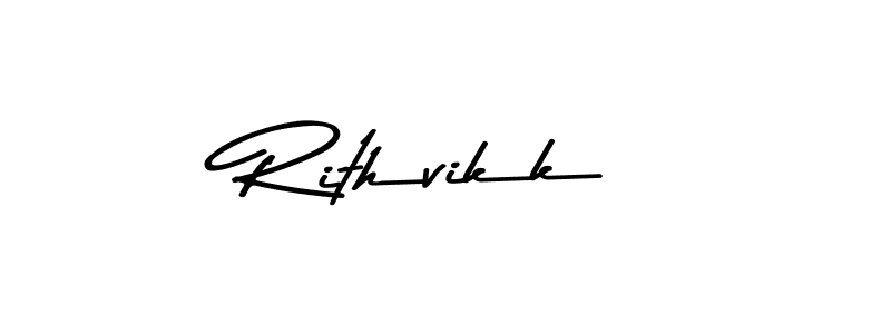 Create a beautiful signature design for name Rithvikk. With this signature (Asem Kandis PERSONAL USE) fonts, you can make a handwritten signature for free. Rithvikk signature style 9 images and pictures png