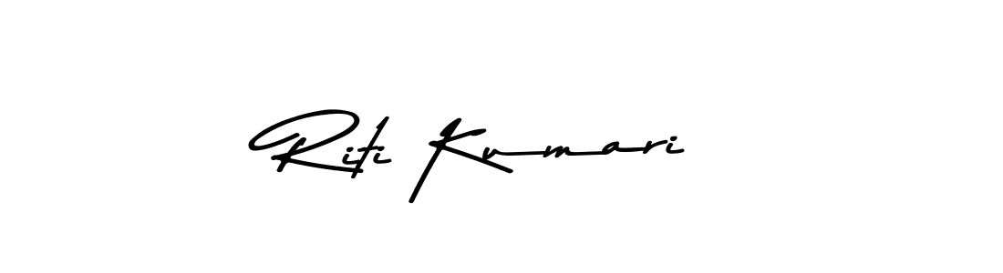 Create a beautiful signature design for name Riti Kumari. With this signature (Asem Kandis PERSONAL USE) fonts, you can make a handwritten signature for free. Riti Kumari signature style 9 images and pictures png