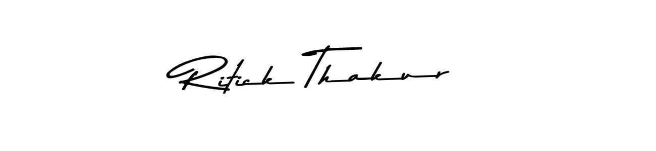 The best way (Asem Kandis PERSONAL USE) to make a short signature is to pick only two or three words in your name. The name Ritick Thakur include a total of six letters. For converting this name. Ritick Thakur signature style 9 images and pictures png