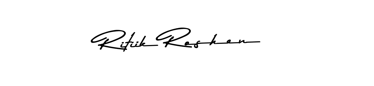You should practise on your own different ways (Asem Kandis PERSONAL USE) to write your name (Ritiik Roshen) in signature. don't let someone else do it for you. Ritiik Roshen signature style 9 images and pictures png