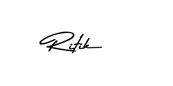 This is the best signature style for the Ritik  name. Also you like these signature font (Asem Kandis PERSONAL USE). Mix name signature. Ritik  signature style 9 images and pictures png