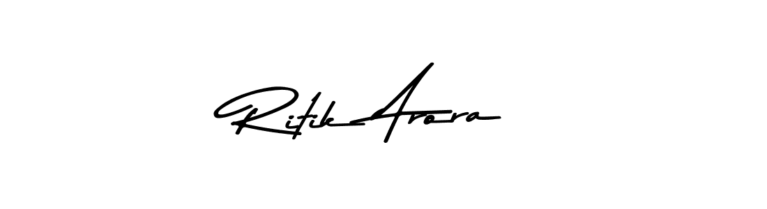 Create a beautiful signature design for name Ritik Arora. With this signature (Asem Kandis PERSONAL USE) fonts, you can make a handwritten signature for free. Ritik Arora signature style 9 images and pictures png