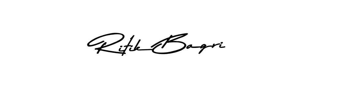 How to make Ritik Bagri name signature. Use Asem Kandis PERSONAL USE style for creating short signs online. This is the latest handwritten sign. Ritik Bagri signature style 9 images and pictures png