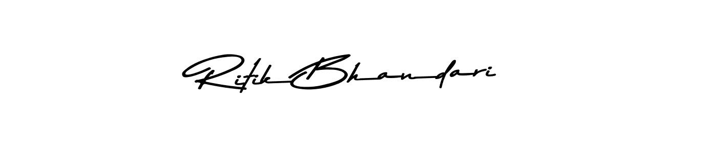 How to make Ritik Bhandari signature? Asem Kandis PERSONAL USE is a professional autograph style. Create handwritten signature for Ritik Bhandari name. Ritik Bhandari signature style 9 images and pictures png
