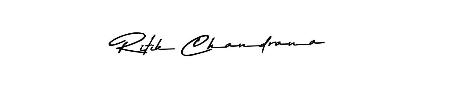 Similarly Asem Kandis PERSONAL USE is the best handwritten signature design. Signature creator online .You can use it as an online autograph creator for name Ritik Chandrana. Ritik Chandrana signature style 9 images and pictures png