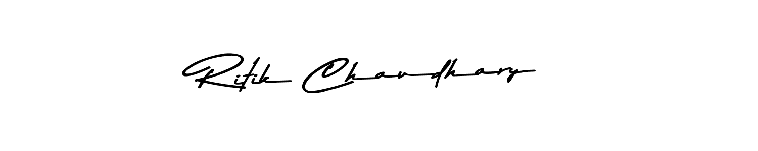 Design your own signature with our free online signature maker. With this signature software, you can create a handwritten (Asem Kandis PERSONAL USE) signature for name Ritik Chaudhary. Ritik Chaudhary signature style 9 images and pictures png