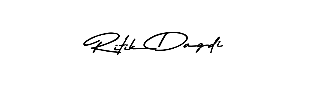 Make a beautiful signature design for name Ritik Dagdi. With this signature (Asem Kandis PERSONAL USE) style, you can create a handwritten signature for free. Ritik Dagdi signature style 9 images and pictures png