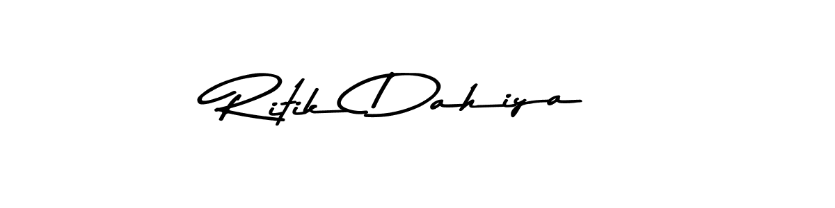 Make a beautiful signature design for name Ritik Dahiya. With this signature (Asem Kandis PERSONAL USE) style, you can create a handwritten signature for free. Ritik Dahiya signature style 9 images and pictures png