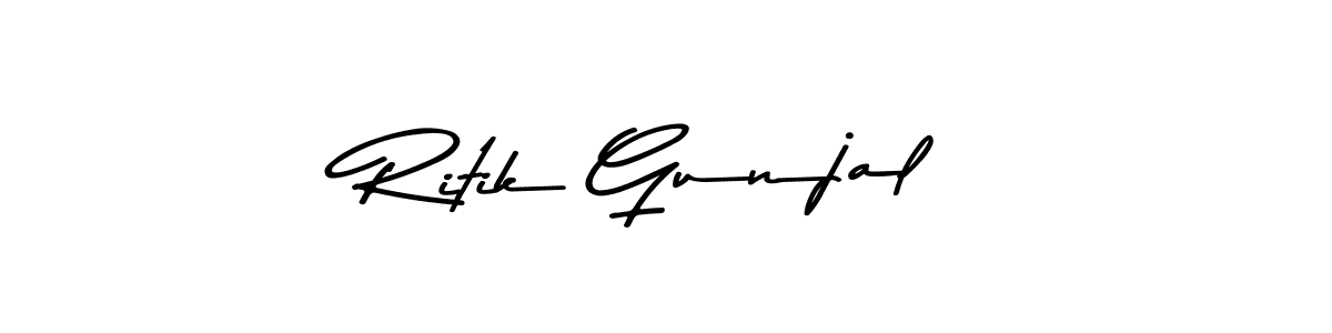 Similarly Asem Kandis PERSONAL USE is the best handwritten signature design. Signature creator online .You can use it as an online autograph creator for name Ritik Gunjal. Ritik Gunjal signature style 9 images and pictures png