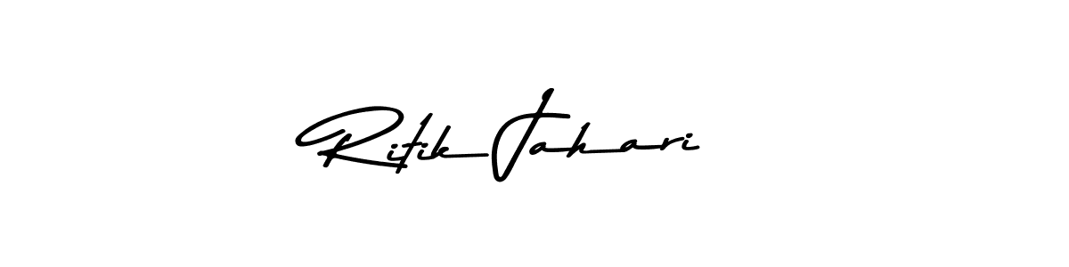 Create a beautiful signature design for name Ritik Jahari. With this signature (Asem Kandis PERSONAL USE) fonts, you can make a handwritten signature for free. Ritik Jahari signature style 9 images and pictures png