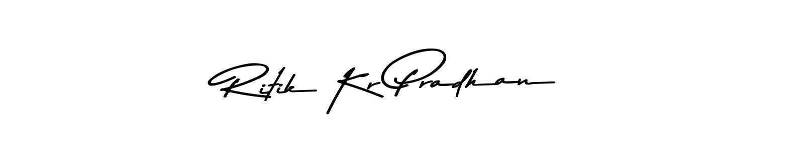 Make a beautiful signature design for name Ritik Kr Pradhan. With this signature (Asem Kandis PERSONAL USE) style, you can create a handwritten signature for free. Ritik Kr Pradhan signature style 9 images and pictures png