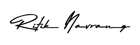 Design your own signature with our free online signature maker. With this signature software, you can create a handwritten (Asem Kandis PERSONAL USE) signature for name Ritik Navrang. Ritik Navrang signature style 9 images and pictures png