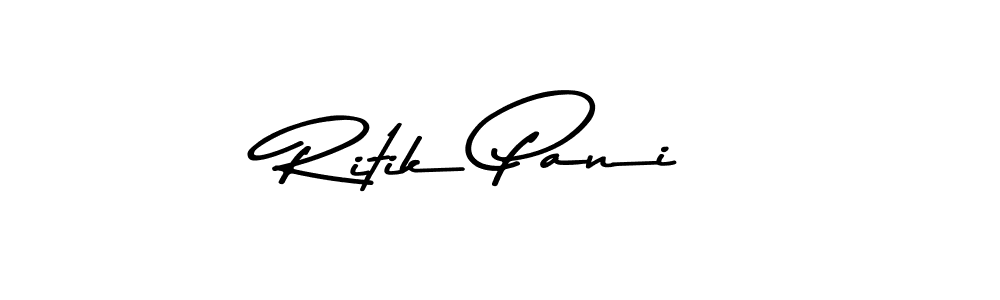 Make a beautiful signature design for name Ritik Pani. With this signature (Asem Kandis PERSONAL USE) style, you can create a handwritten signature for free. Ritik Pani signature style 9 images and pictures png