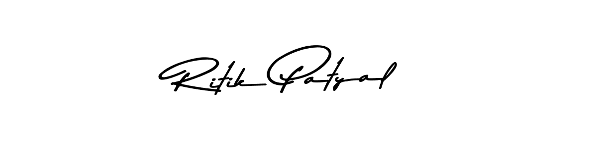 Design your own signature with our free online signature maker. With this signature software, you can create a handwritten (Asem Kandis PERSONAL USE) signature for name Ritik Patyal. Ritik Patyal signature style 9 images and pictures png